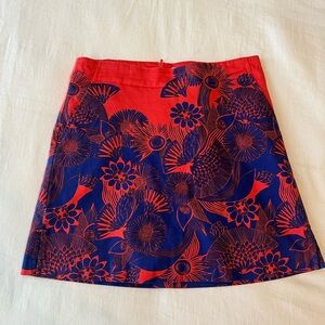 Lady Hagen Red and Blue Floral Golf Skort